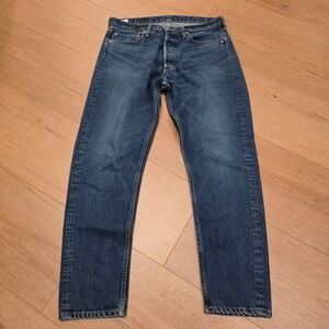 RHLA Ron Herman Jeans Mens 32 x 30 Blue Button Fly Tapered Leg Made in Japan
